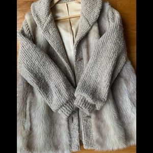 Vintage fur sweater jacket coat